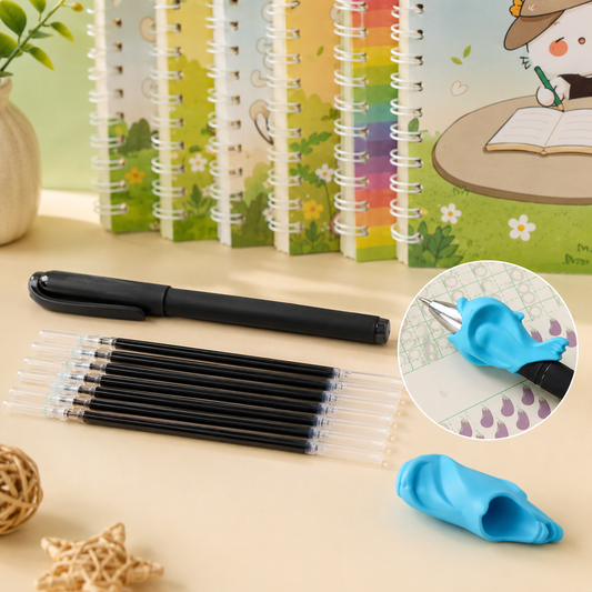 Practice Copybook for Kids – 4 Books with Reusable Pen