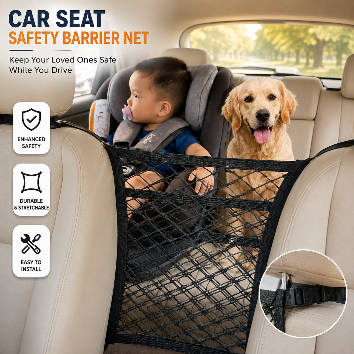 3-Layer Car Seat Organizer